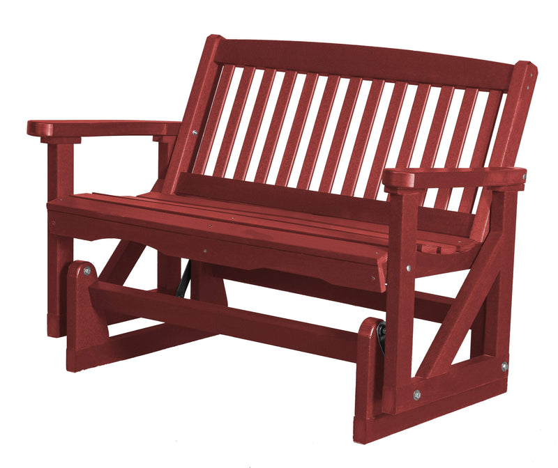 Wildridge Wildridge Classic 4 ft. Recycled Plastic Mission Glider Cardinal Red Outdoor Glider LCC-207-CR