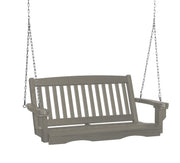 Wildridge Wildridge Classic 4 ft. Recycled Plastic Mission Porch Swing Light Gray Poly Porch Swing LCC-205-LG