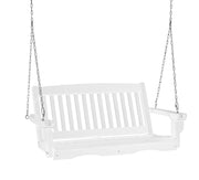 Wildridge Wildridge Classic 4 ft. Recycled Plastic Mission Porch Swing White Poly Porch Swing LCC-205-WH