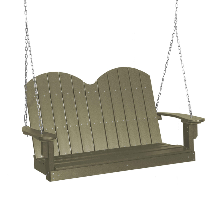 Wildridge Wildridge Classic 4 ft. Recycled Plastic Savannah Porch Swing Olive Poly Porch Swing LCC-203-OL