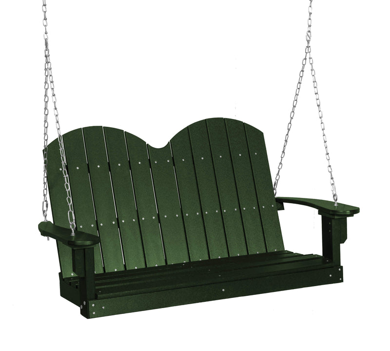 Wildridge Wildridge Classic 4 ft. Recycled Plastic Savannah Porch Swing Turf Green Poly Porch Swing LCC-203-TG