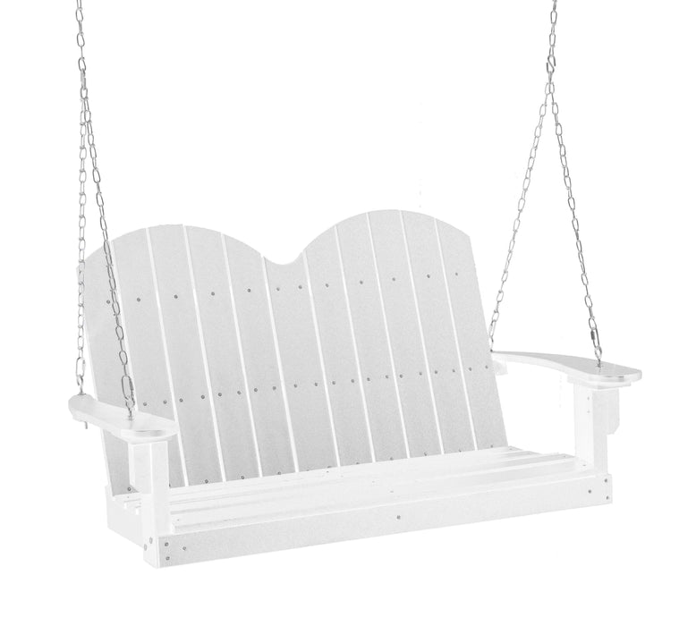 Wildridge Wildridge Classic 4 ft. Recycled Plastic Savannah Porch Swing White Poly Porch Swing LCC-203-WH