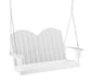 Wildridge Wildridge Classic 4 ft. Recycled Plastic Savannah Porch Swing White Poly Porch Swing LCC-203-WH