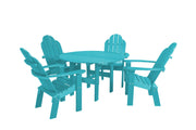 Wildridge Wildridge Classic Recycled Plastic 5 Piece Seating Set Aruba Blue Dining Sets LCC-280-AB