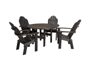 Wildridge Wildridge Classic Recycled Plastic 5 Piece Seating Set Black Dining Sets LCC-280-B