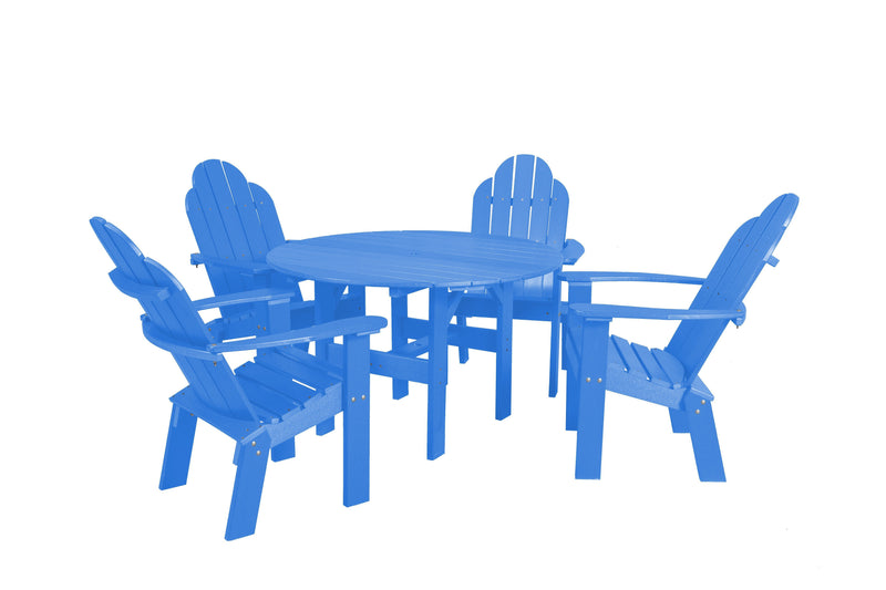 Wildridge Wildridge Classic Recycled Plastic 5 Piece Seating Set Blue Dining Sets LCC-280-BL