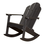 Wildridge Wildridge Classic Recycled Plastic Adirondack Rocker Black Rocking Chair LCC-215-B