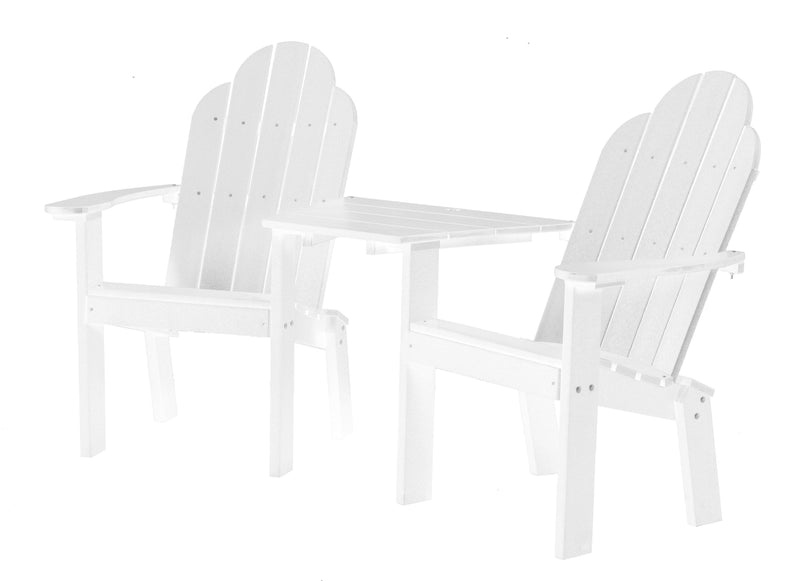 Wildridge Wildridge Classic Recycled Plastic Deck Chair Tete-a-Tete White Chair LCC-229-WH