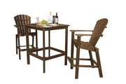 Wildridge Wildridge Classic Recycled Plastic High Dining Set Tudor Brown Dining Sets LCC-286-TB