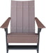 Wildridge Wildridge Contemporary Recycled Plastic Outdoor Adirondack Chair Tudor Brown Black Frame Adirondack Chair LCC-314-TB