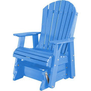 Wildridge Wildridge Heritage 2 ft. Recycled Plastic Single Glider Chair Blue Outdoor Glider LCC-106-BL