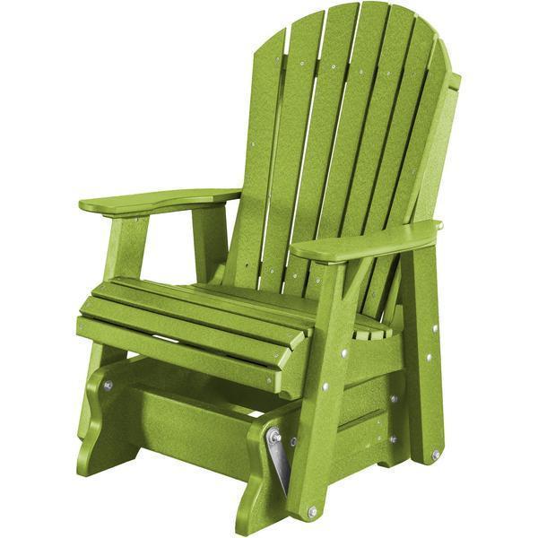 Wildridge Wildridge Heritage 2 ft. Recycled Plastic Single Glider Chair Lime Green Outdoor Glider LCC-106-LMG