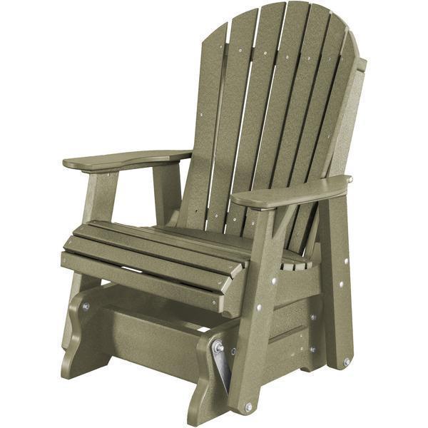 Wildridge Wildridge Heritage 2 ft. Recycled Plastic Single Glider Chair Olive Outdoor Glider LCC-106-OL