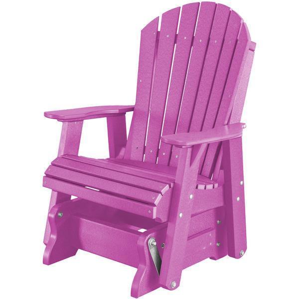 Wildridge Wildridge Heritage 2 ft. Recycled Plastic Single Glider Chair Purple Outdoor Glider LCC-106-PU
