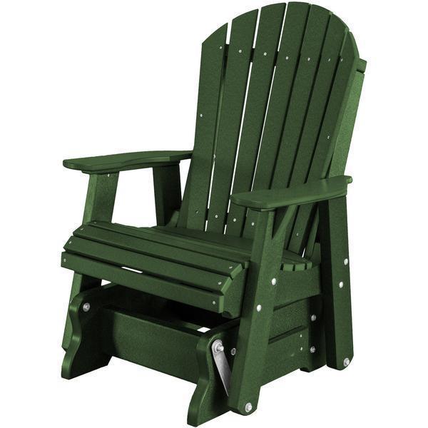Wildridge Wildridge Heritage 2 ft. Recycled Plastic Single Glider Chair Turf Green Outdoor Glider LCC-106-TG