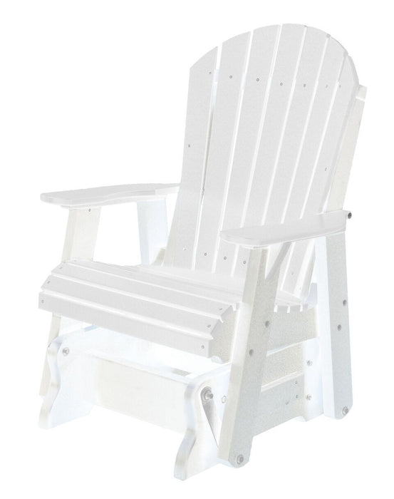 Wildridge Wildridge Heritage 2 ft. Recycled Plastic Single Glider Chair White Outdoor Glider LCC-106-WH
