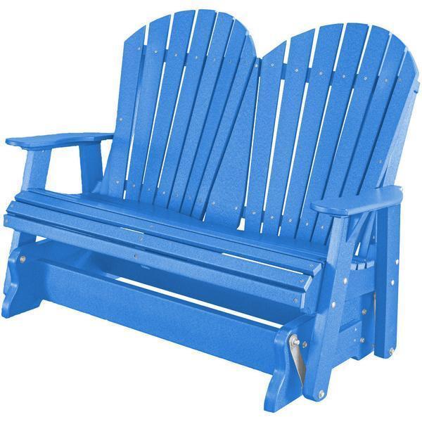 Wildridge Wildridge Heritage 4 ft. Recycled Plastic 2 Seat Glider Chair Blue Outdoor Glider LCC-104-BL