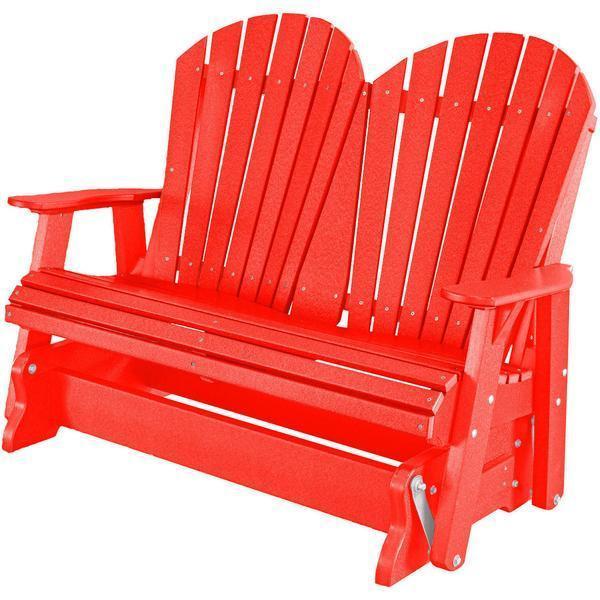 Wildridge Wildridge Heritage 4 ft. Recycled Plastic 2 Seat Glider Chair Bright Red Outdoor Glider LCC-104-BR