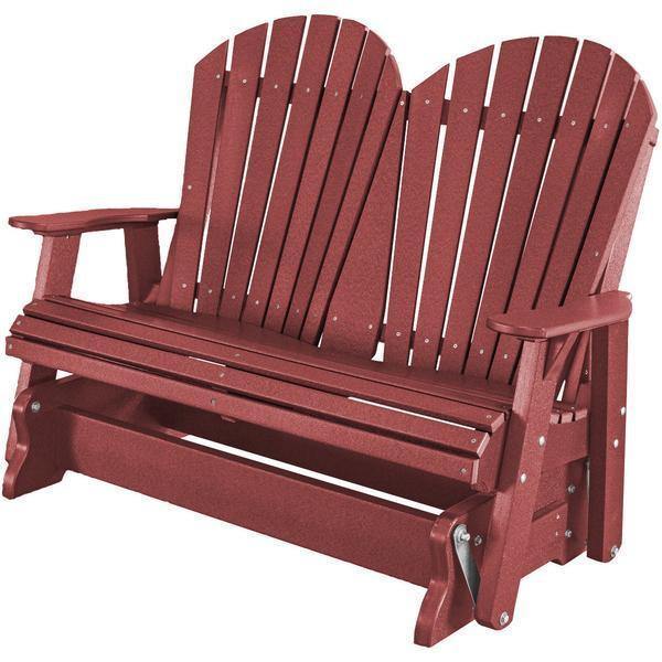 Wildridge Wildridge Heritage 4 ft. Recycled Plastic 2 Seat Glider Chair Cherry Outdoor Glider LCC-104-C