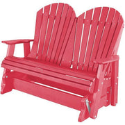 Wildridge Wildridge Heritage 4 ft. Recycled Plastic 2 Seat Glider Chair Dark Pink Outdoor Glider LCC-104-DP