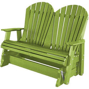 Wildridge Wildridge Heritage 4 ft. Recycled Plastic 2 Seat Glider Chair Lime Green Outdoor Glider LCC-104-LMG