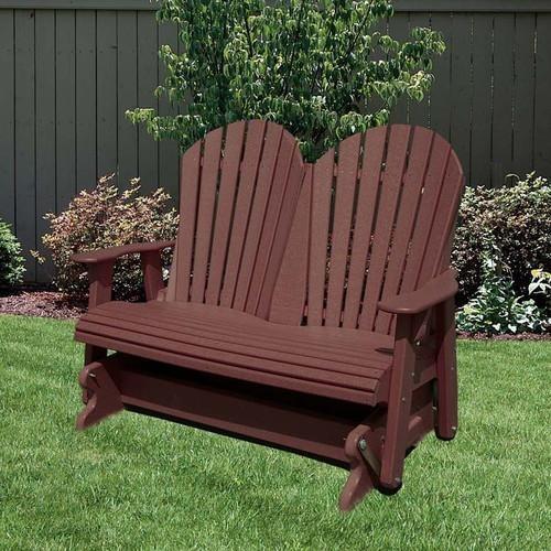 Wildridge Wildridge Heritage 4 ft. Recycled Plastic 2 Seat Glider Chair Outdoor Glider