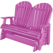 Wildridge Wildridge Heritage 4 ft. Recycled Plastic 2 Seat Glider Chair Purple Outdoor Glider LCC-104-PU
