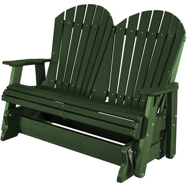 Wildridge Wildridge Heritage 4 ft. Recycled Plastic 2 Seat Glider Chair Turf Green Outdoor Glider LCC-104-TG