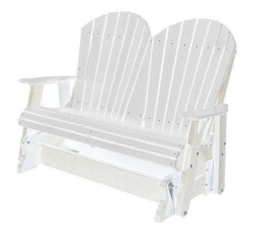 Wildridge Wildridge Heritage 4 ft. Recycled Plastic 2 Seat Glider Chair White Outdoor Glider LCC-104-WH