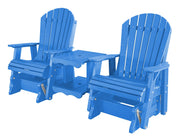 Wildridge Wildridge Heritage 7 ft. Recycled Plastic Double Rock-A-Tee Glider Blue Outdoor Glider LCC-108-BL