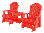 Wildridge Wildridge Heritage 7 ft. Recycled Plastic Double Rock-A-Tee Glider Bright Red Outdoor Glider LCC-108-BR