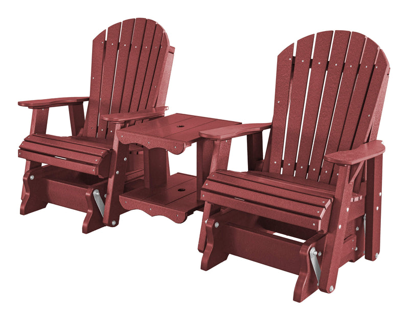 Wildridge Wildridge Heritage 7 ft. Recycled Plastic Double Rock-A-Tee Glider Cherry Outdoor Glider LCC-108-C