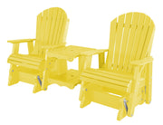 Wildridge Wildridge Heritage 7 ft. Recycled Plastic Double Rock-A-Tee Glider Lemon Yellow Outdoor Glider LCC-108-LY