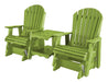 Wildridge Wildridge Heritage 7 ft. Recycled Plastic Double Rock-A-Tee Glider Lime Green Outdoor Glider LCC-108-LMG