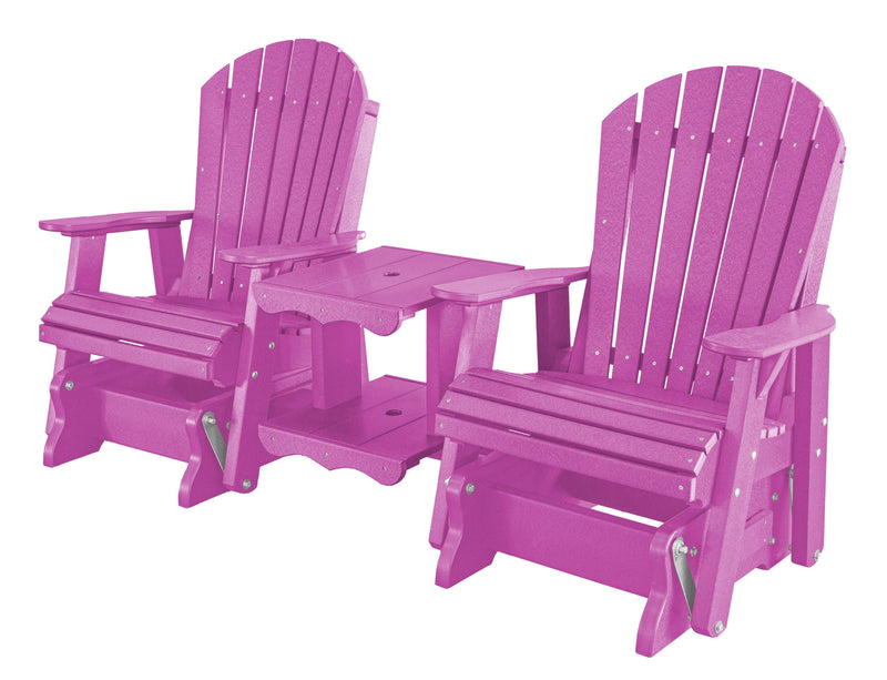 Wildridge Wildridge Heritage 7 ft. Recycled Plastic Double Rock-A-Tee Glider Purple Outdoor Glider LCC-108-PU