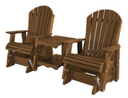Wildridge Wildridge Heritage 7 ft. Recycled Plastic Double Rock-A-Tee Glider Tudor Brown Outdoor Glider LCC-108-TB