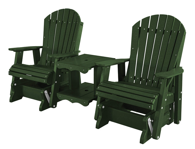Wildridge Wildridge Heritage 7 ft. Recycled Plastic Double Rock-A-Tee Glider Turf Green Outdoor Glider LCC-108-TG