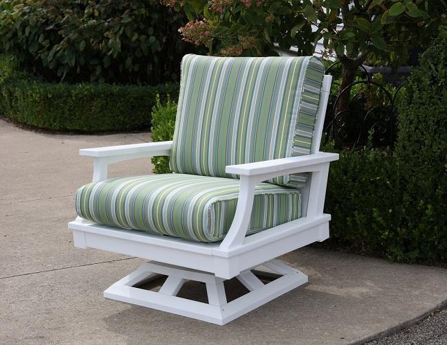 Wildridge Wildridge Heritage Deep Seating Swivel Rocker With Cushions Black Swivel Rocker LCC-132-BL