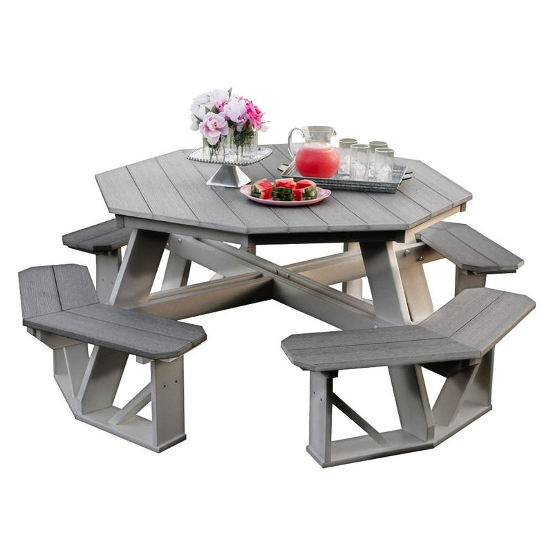 Wildridge Wildridge Heritage Octagon Picnic Table Light Gray Outdoor Table LCC-164-LIG