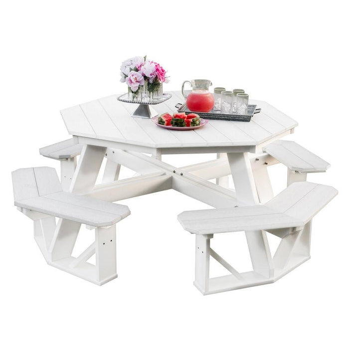 Wildridge Wildridge Heritage Octagon Picnic Table White Outdoor Table LCC-164-WH