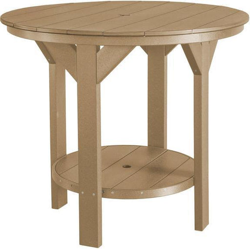 Wildridge Wildridge Heritage Outdoor 42" Pub Table Weatherwood on Tudor Brown Pub Table LCC-179-WWB