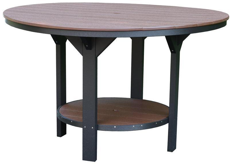 Wildridge Wildridge Heritage Outdoor 60" Pub Table Weatherwood on Tudor Brown Tables LCC-178-WWB