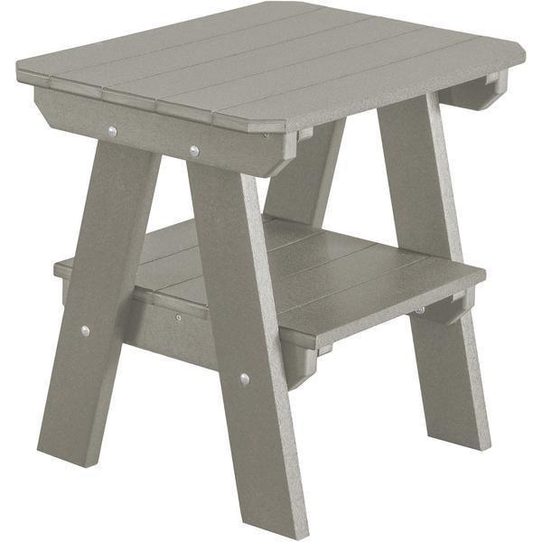 Wildridge Wildridge Heritage Recycled Plastic 2 Tier End Table Light Gray End Table LCC-120-LG