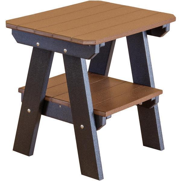 Wildridge Wildridge Heritage Recycled Plastic 2 Tier End Table Tudor Brown on Black End Table LCC-120-TBOB