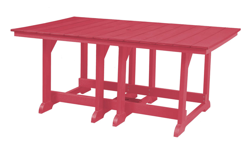 Wildridge Wildridge Heritage Recycled Plastic 44Inch x 72Inch Table Dark Pink Tables LCC-189-DP