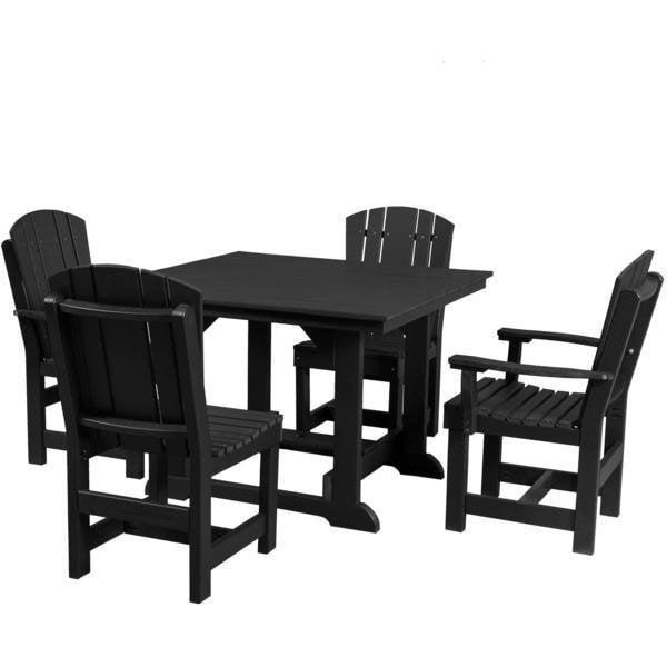 Wildridge Wildridge Heritage Recycled Plastic 5 Pc Dining Set Black Dining Sets LCC-186-B