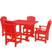 Wildridge Wildridge Heritage Recycled Plastic 5 Pc Dining Set Bright Red Dining Sets LCC-186-BR