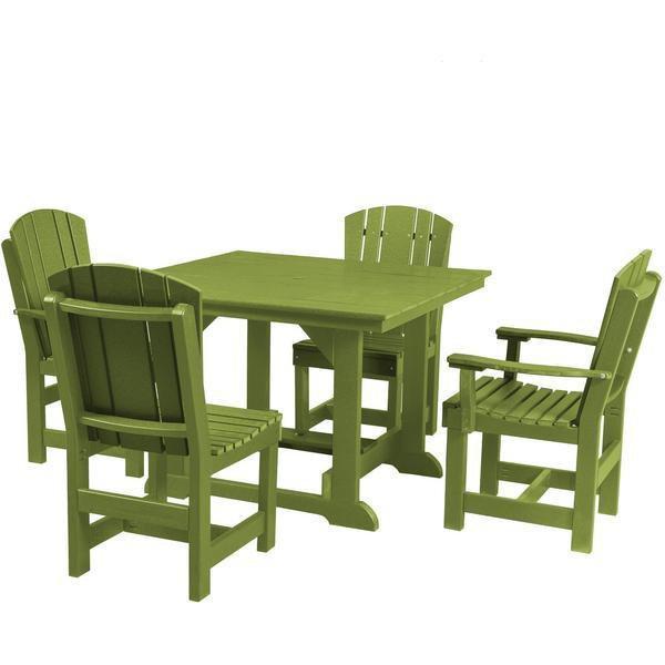 Wildridge Wildridge Heritage Recycled Plastic 5 Pc Dining Set Lime Green Dining Sets LCC-186-LMG