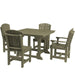 Wildridge Wildridge Heritage Recycled Plastic 5 Pc Dining Set Olive Dining Sets LCC-186-OL