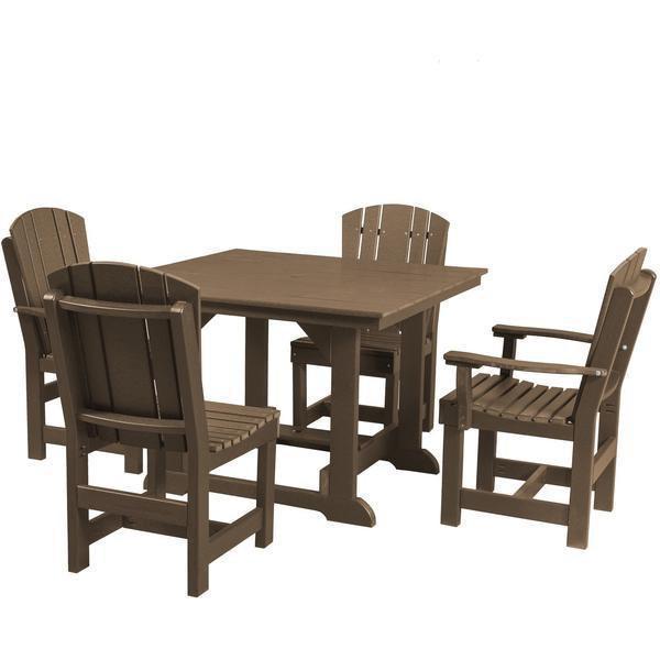 Wildridge Wildridge Heritage Recycled Plastic 5 Pc Dining Set Tudor Brown Dining Sets LCC-186-TB